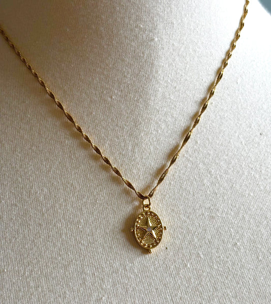 “Summer Star” Gold Filled Diamond Star Necklace