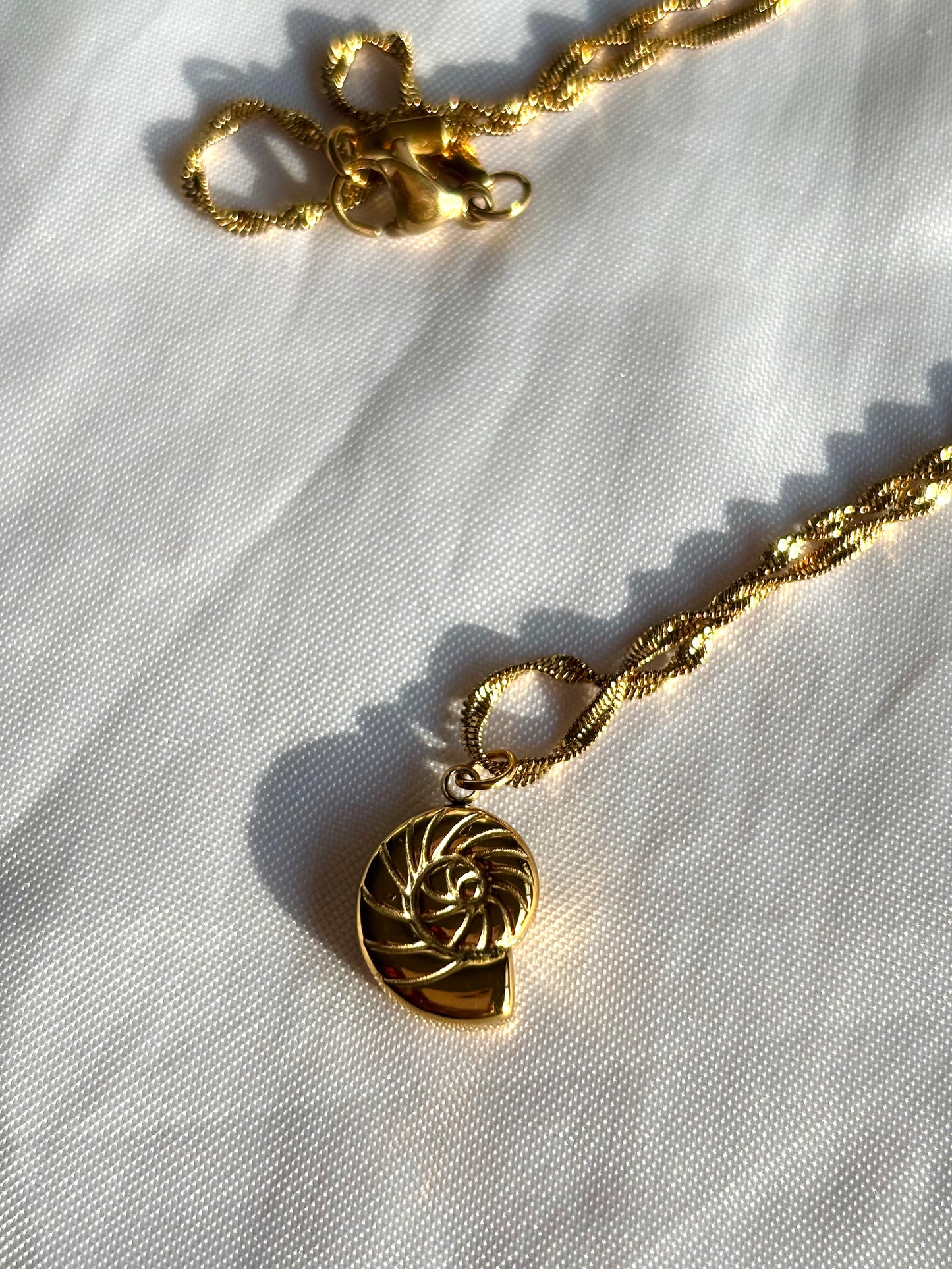 “Coralia” Gold Filled Shell Necklace