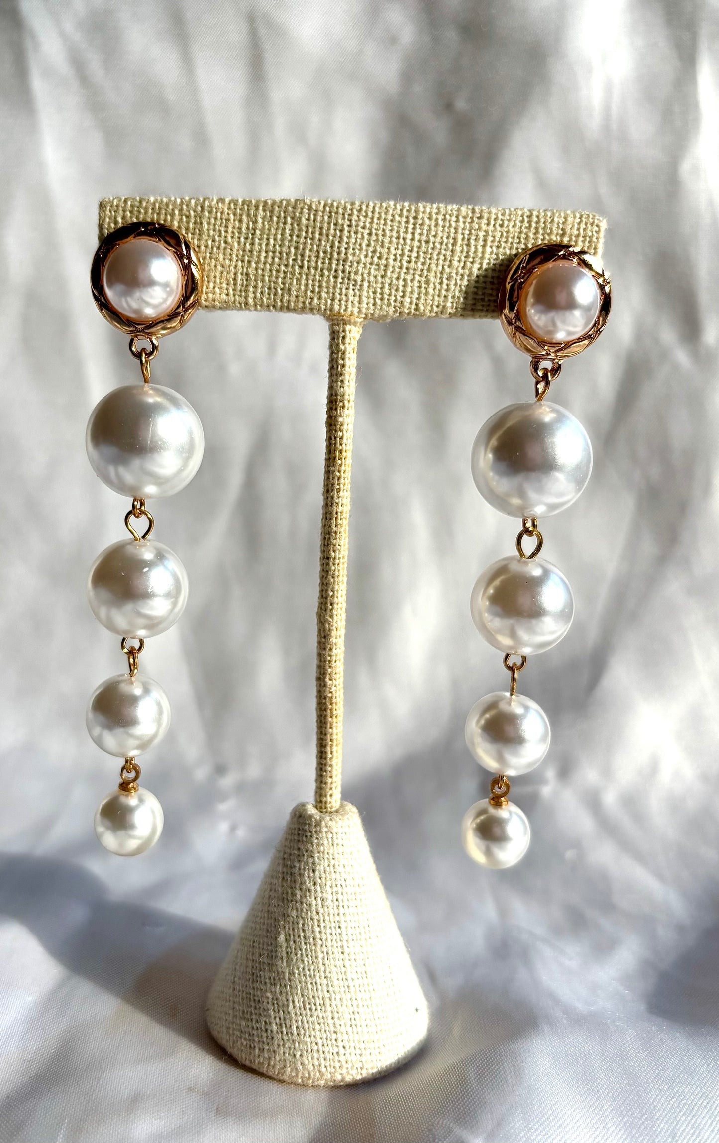 “Pearlina” Gold Filled Pearl Drop Earrings