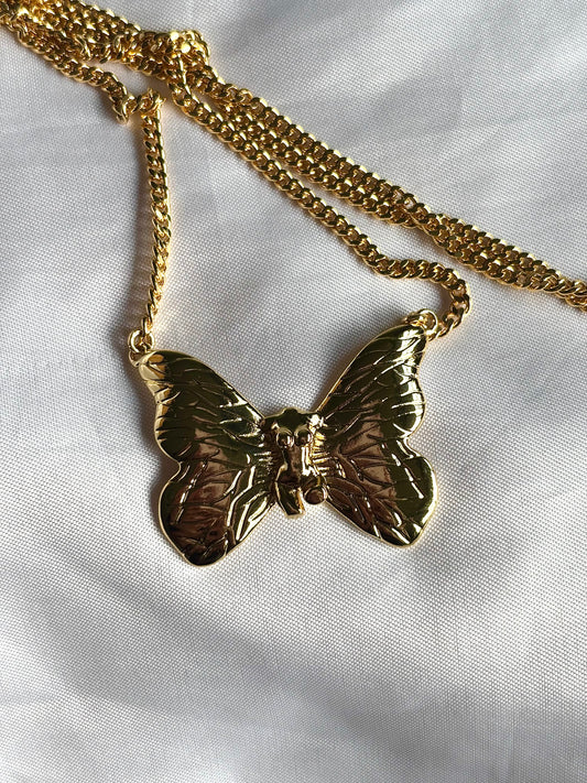 “Femininity “ Butterfly Gold Filled 20in. Necklace