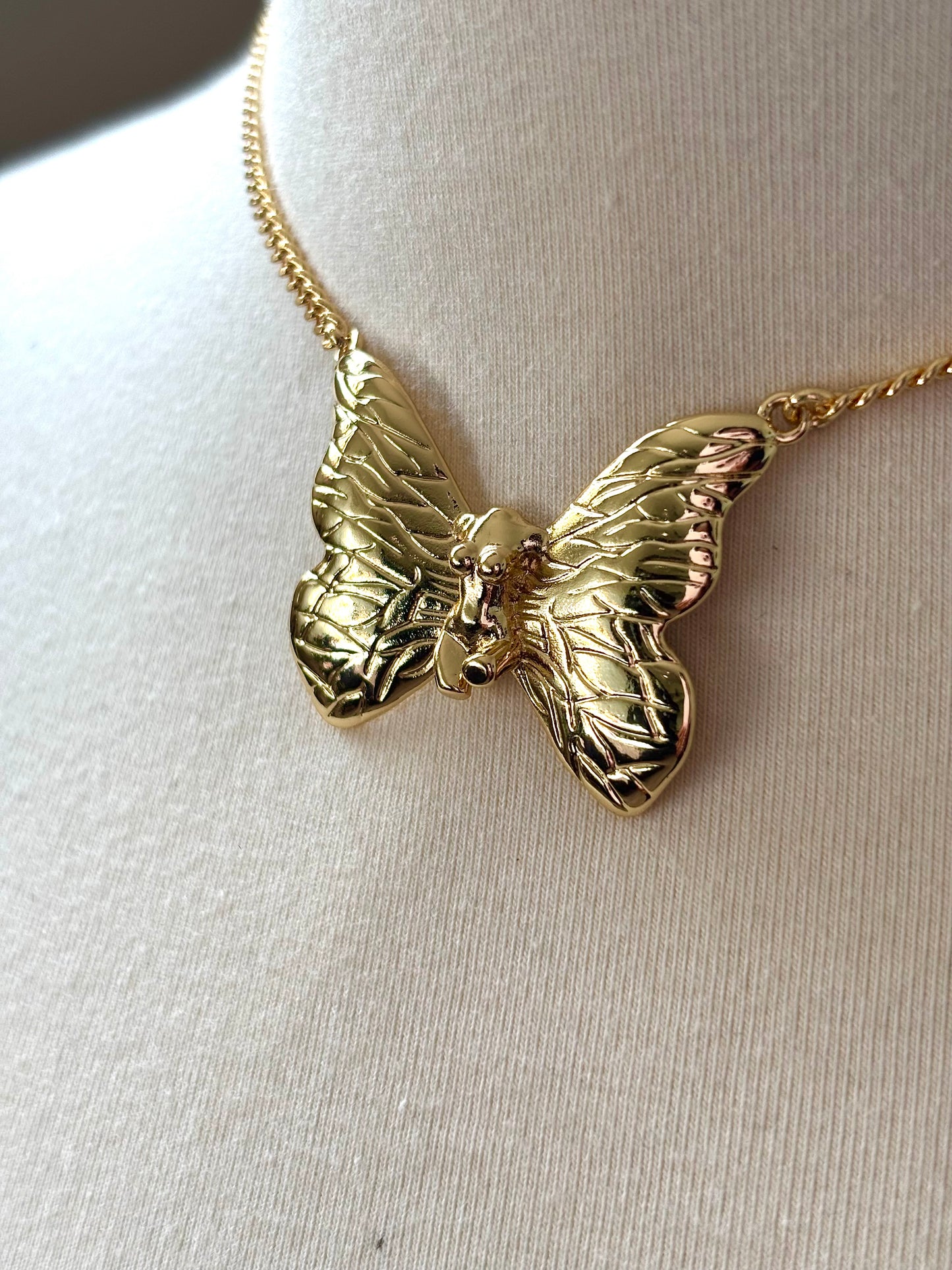 “Femininity “ Butterfly Gold Filled 20in. Necklace