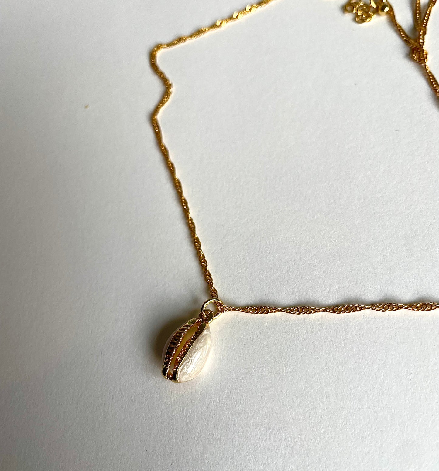 Cowrie Shell Gold Filled Necklace