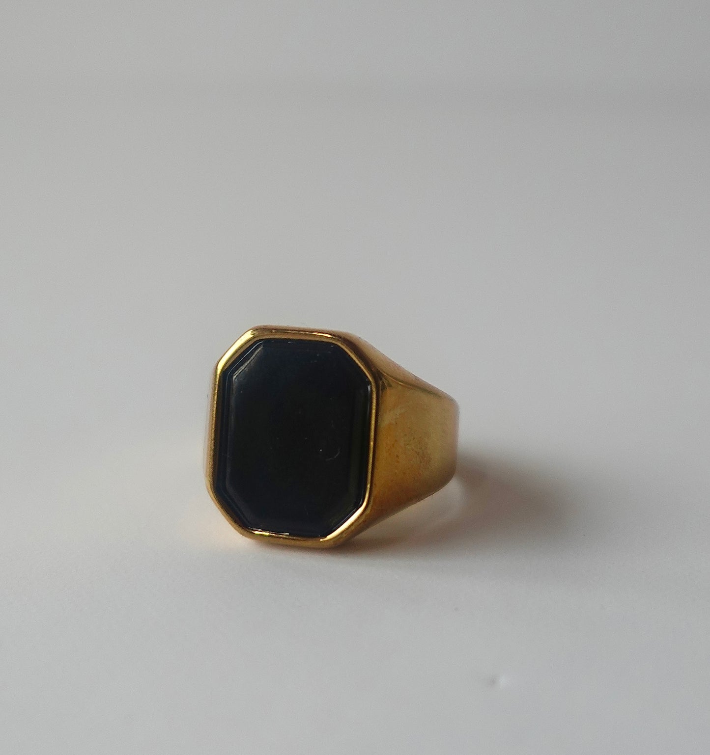 “Onyx” Gold Filled Men’s Ring