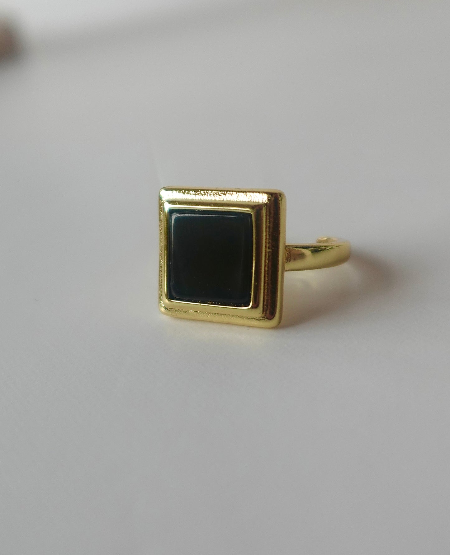 “Black Ice” Men’s Core Essential Adjustment Square Ring