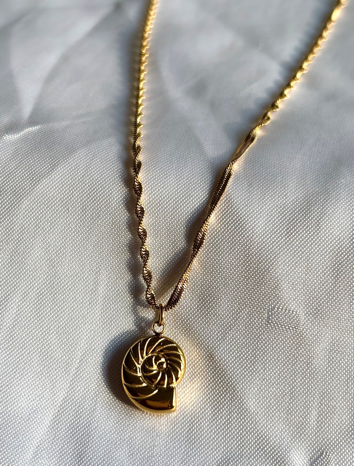 “Coralia” Gold Filled Shell Necklace