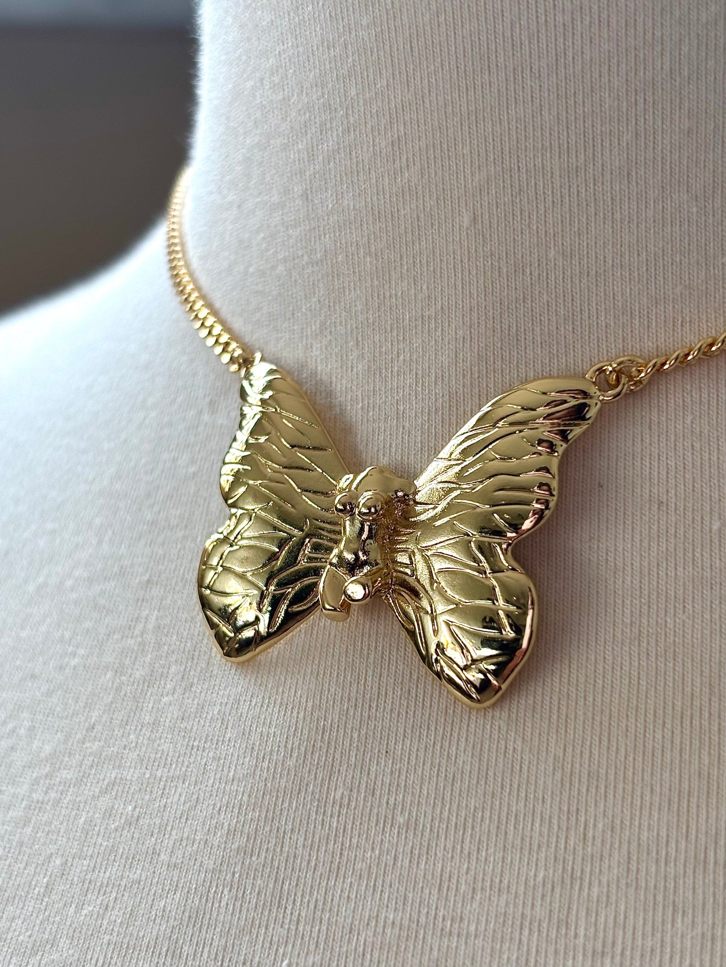“Femininity “ Butterfly Gold Filled 20in. Necklace