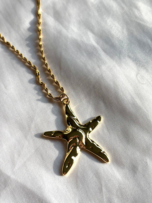Starfish Gold Filled Statement Necklace