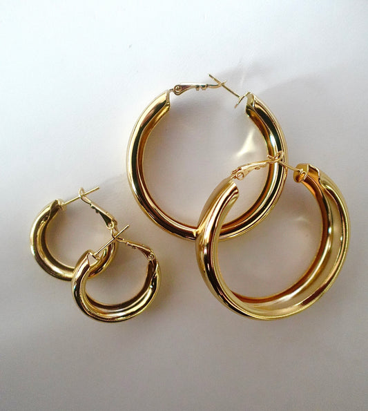 “Date Night” Gold Filled Hoop Earrings