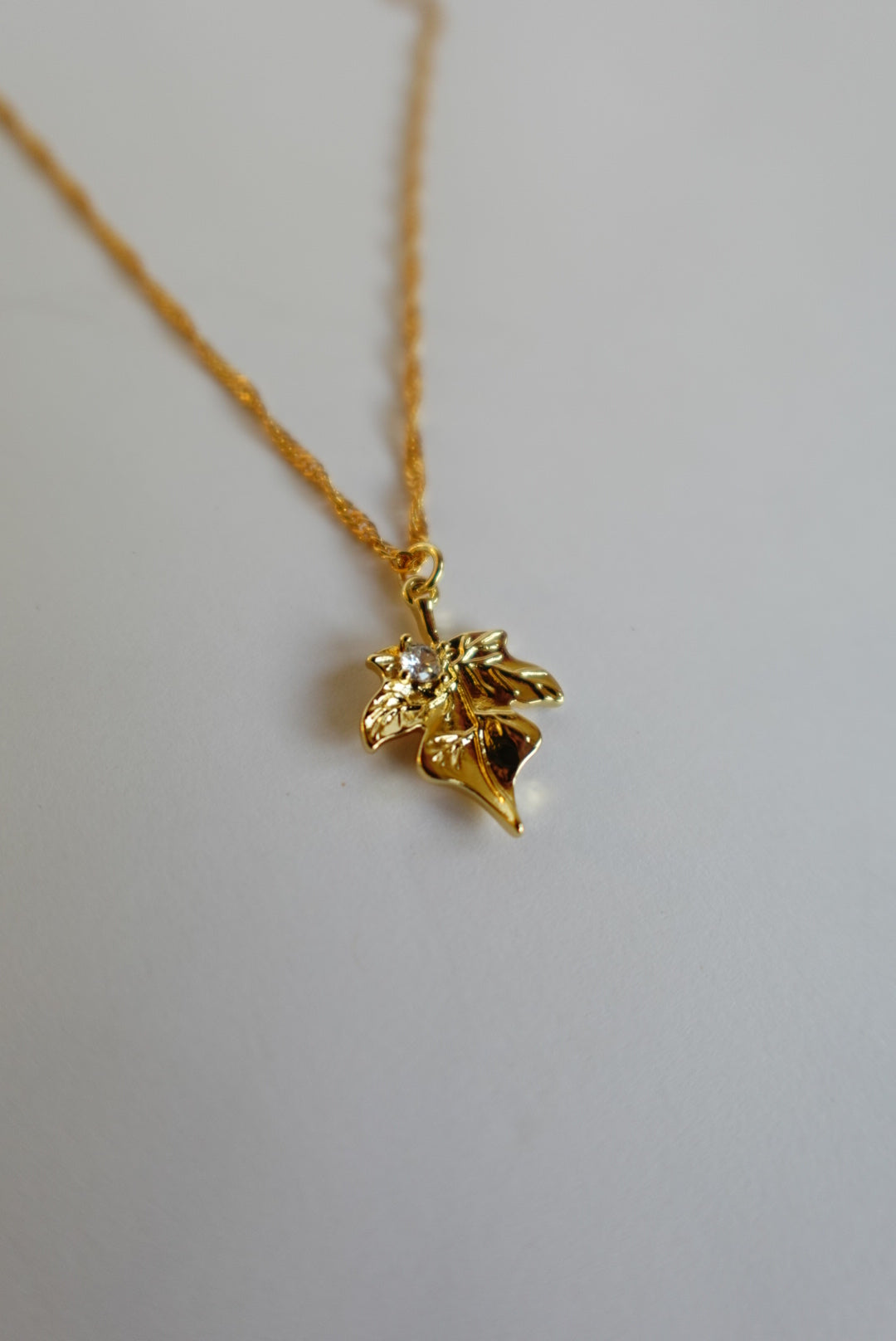 Autumn Leaf Gold Filled Necklace