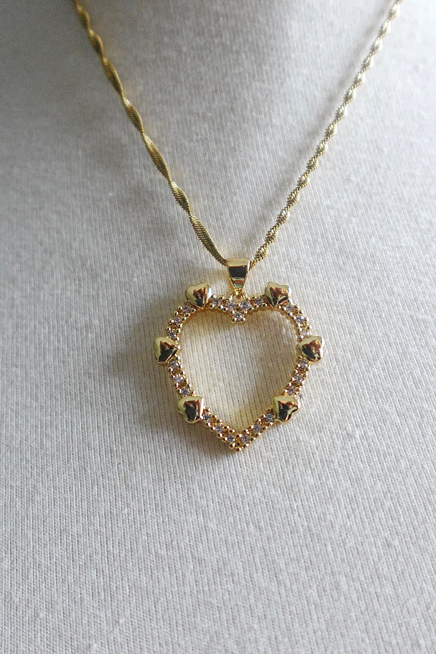 “Hearts Up” Heart Gold Filled Necklace