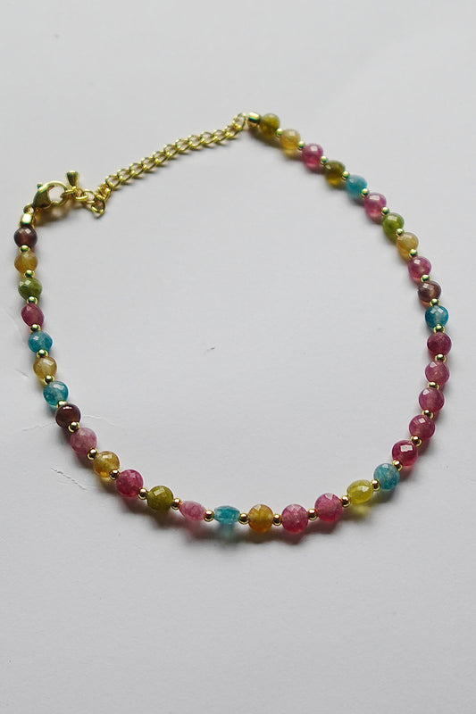 “Candy” Gold Filled Colorful Beaded Anklet