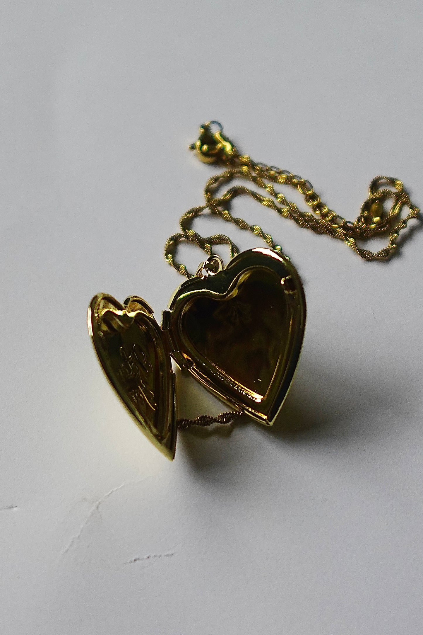 “I Love You” Gold Filled Engraved Heart Locket