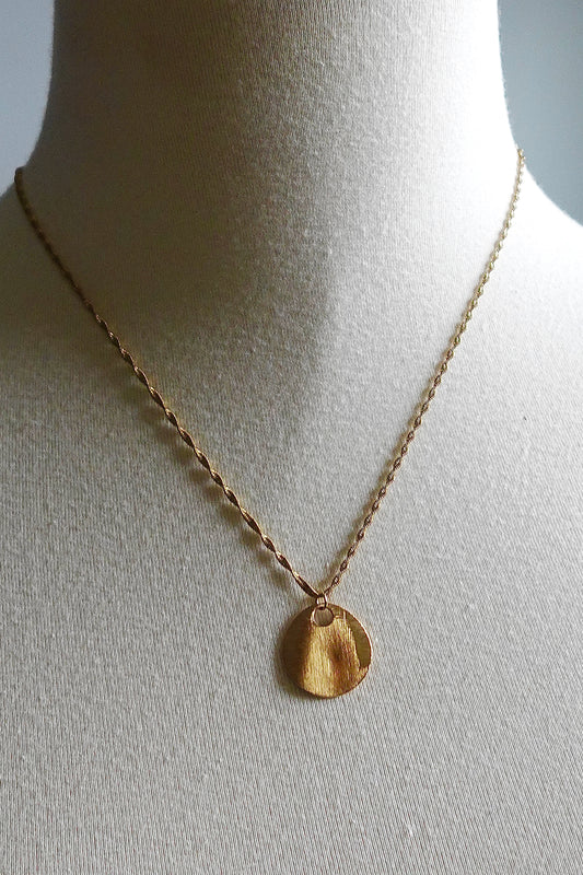 “Lea” Gold Filled Dainty Hammered Necklace