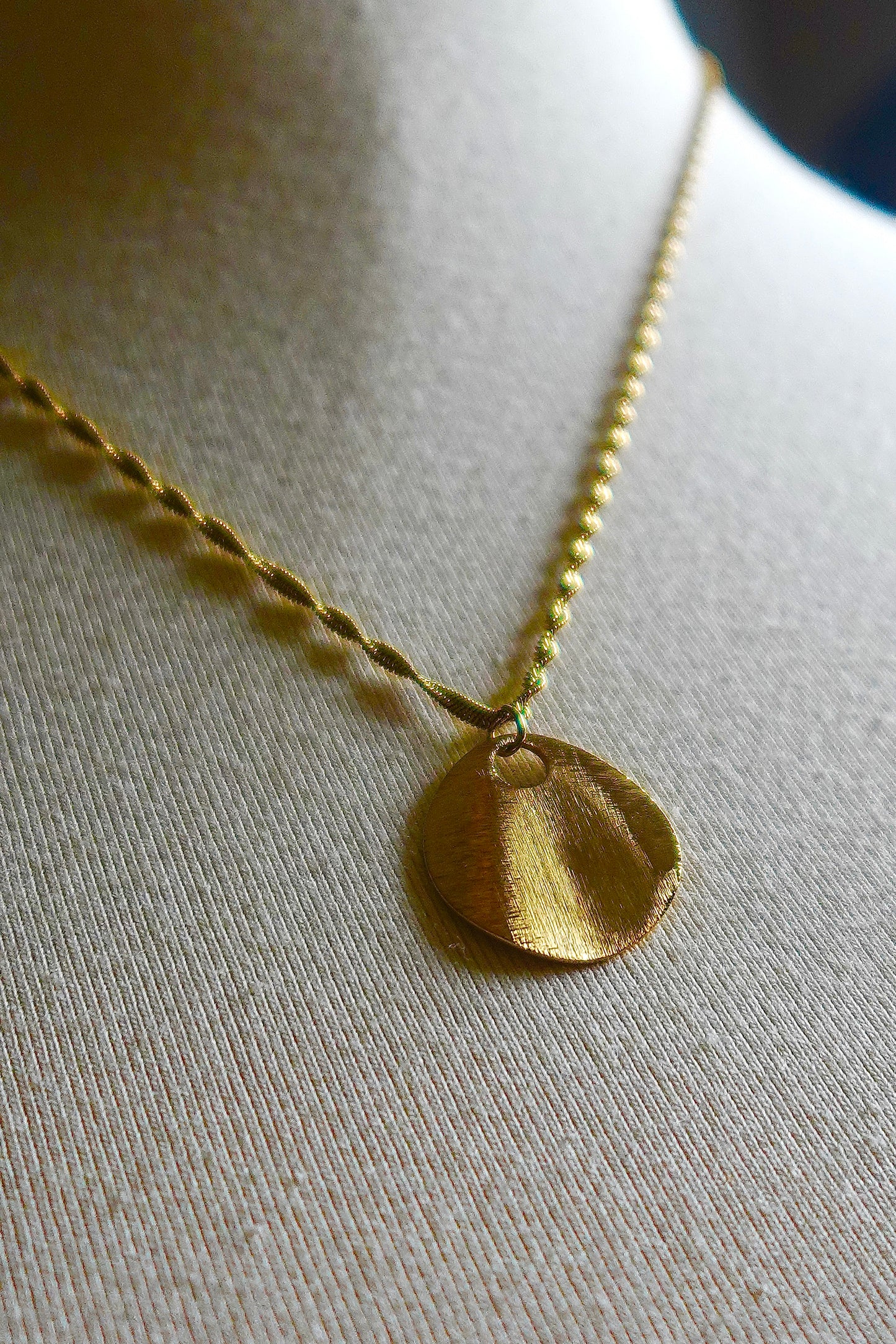 “Lea” Gold Filled Dainty Hammered Necklace