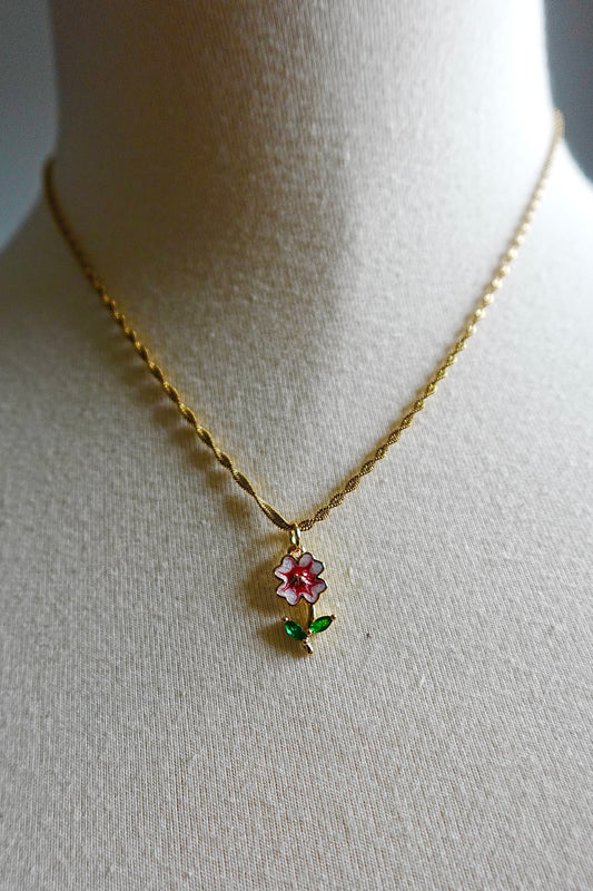 “Fresh Bloom” Gold Filled Floral Necklace