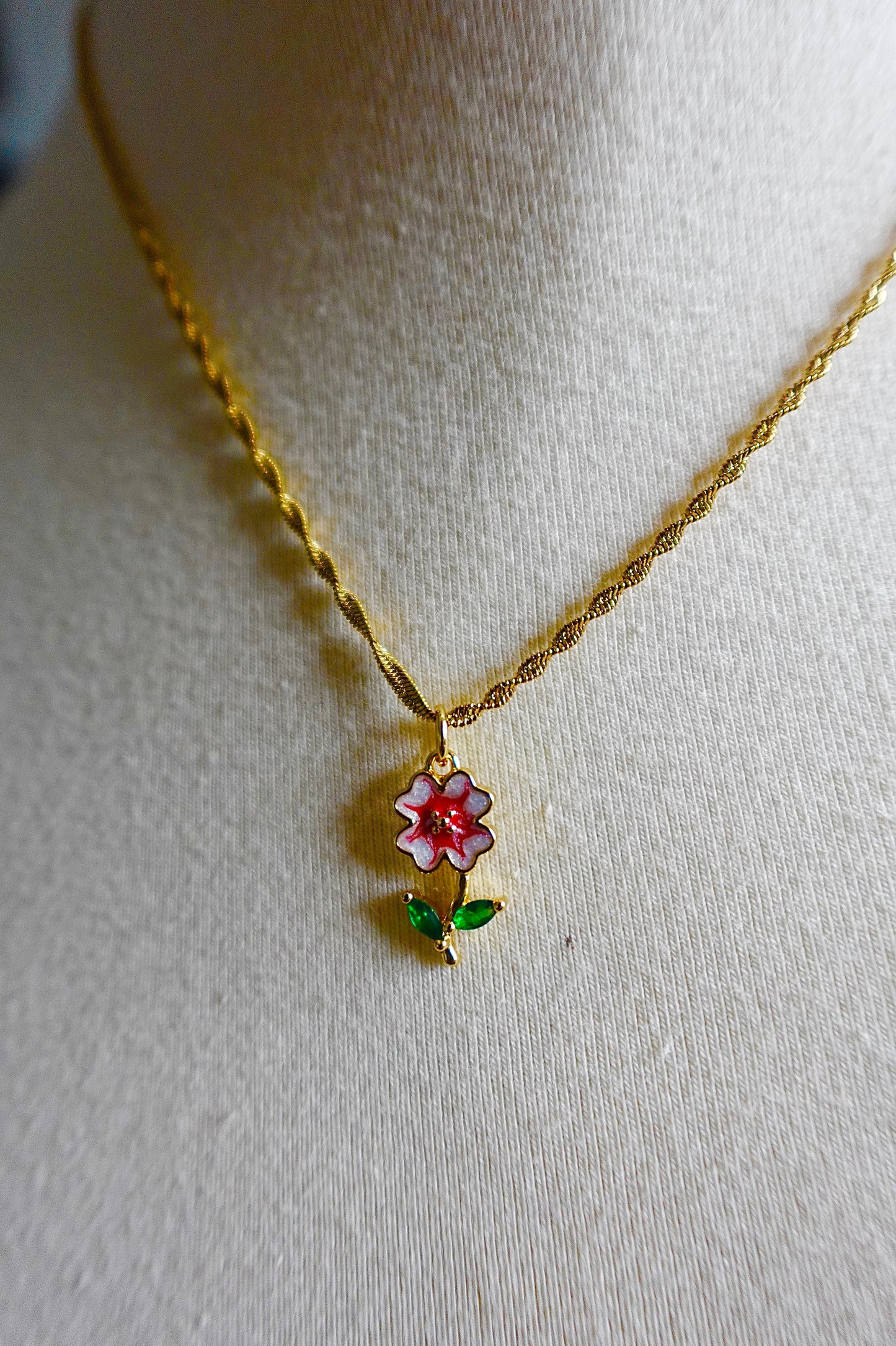“Fresh Bloom” Gold Filled Floral Necklace