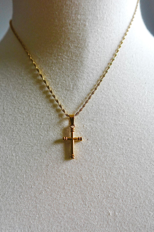 “Blessed” Essential Gold Filled Cross Necklace