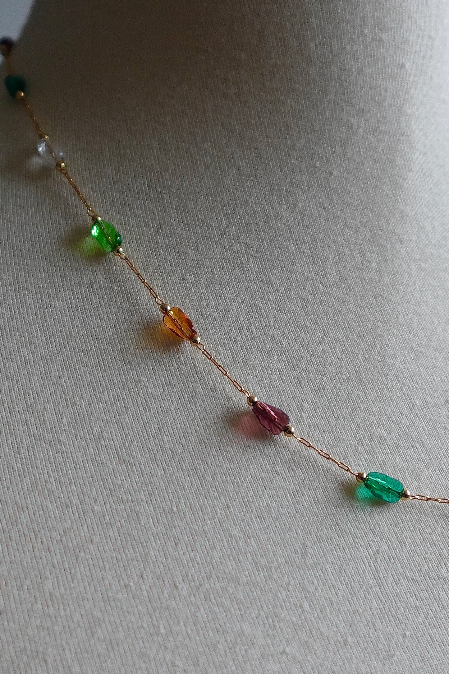 Fall Crystal Gold Filled Necklace