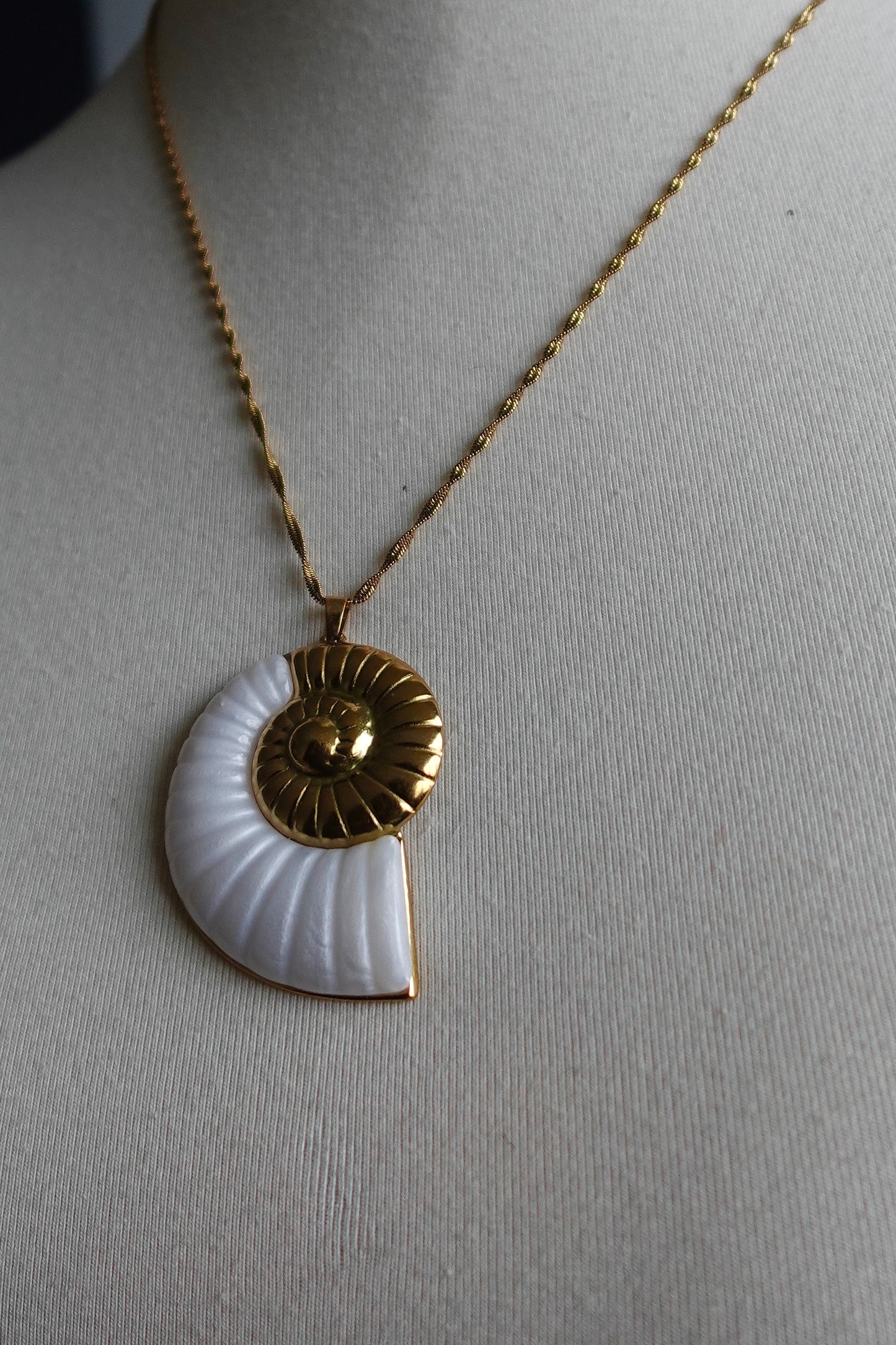 Boho Statement Seashell Gold Filled Necklace