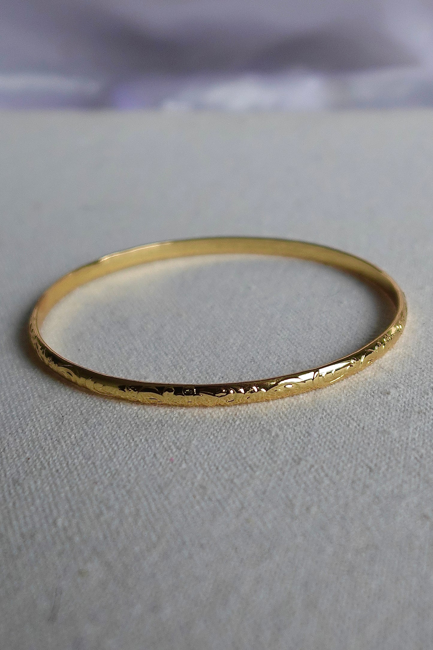 “Through The Grapevine”  Gold Filled Bangle Bracelet