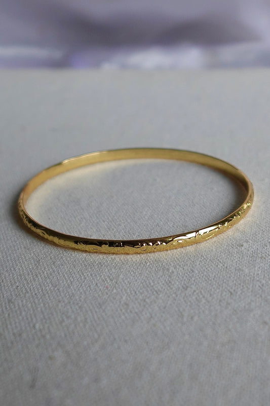 “Through The Grapevine”  Gold Filled Bangle Bracelet