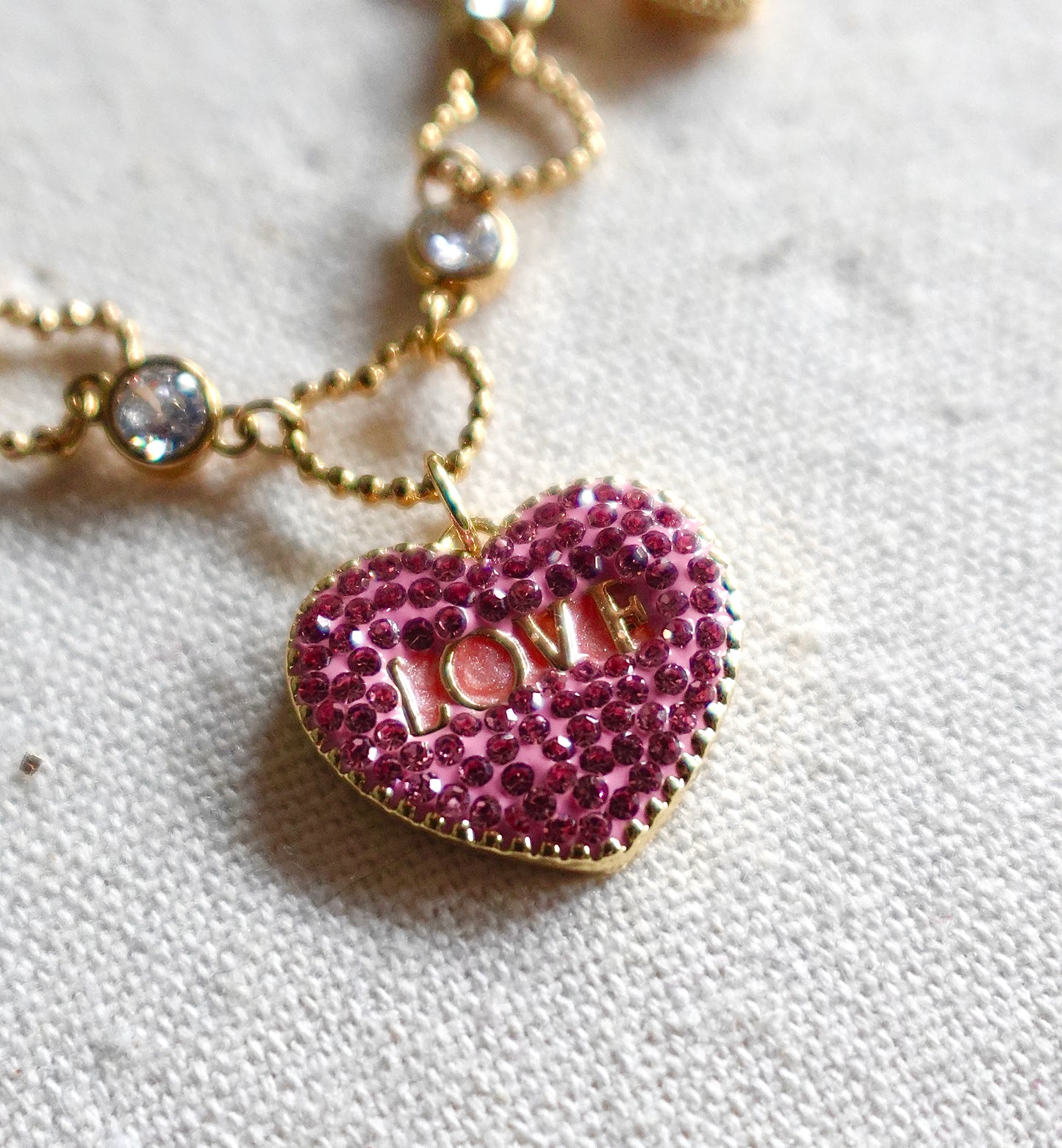 Charmed Love Heart Adjustable Bracelet