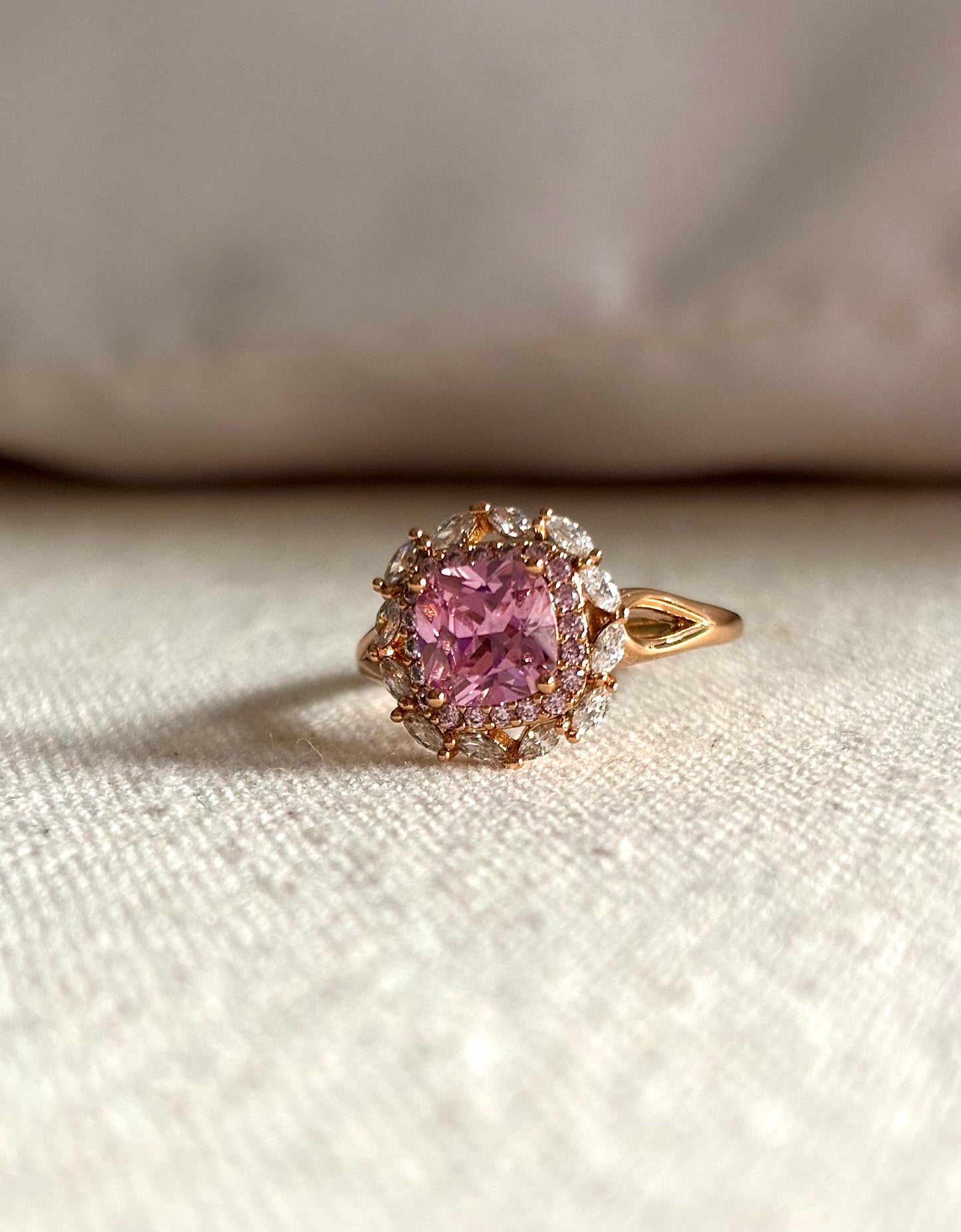 “Pretty In Pink” Adjustable Gold Filled Ring