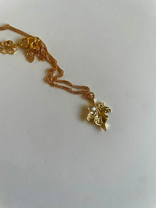 Autumn Leaf Gold Filled Necklace