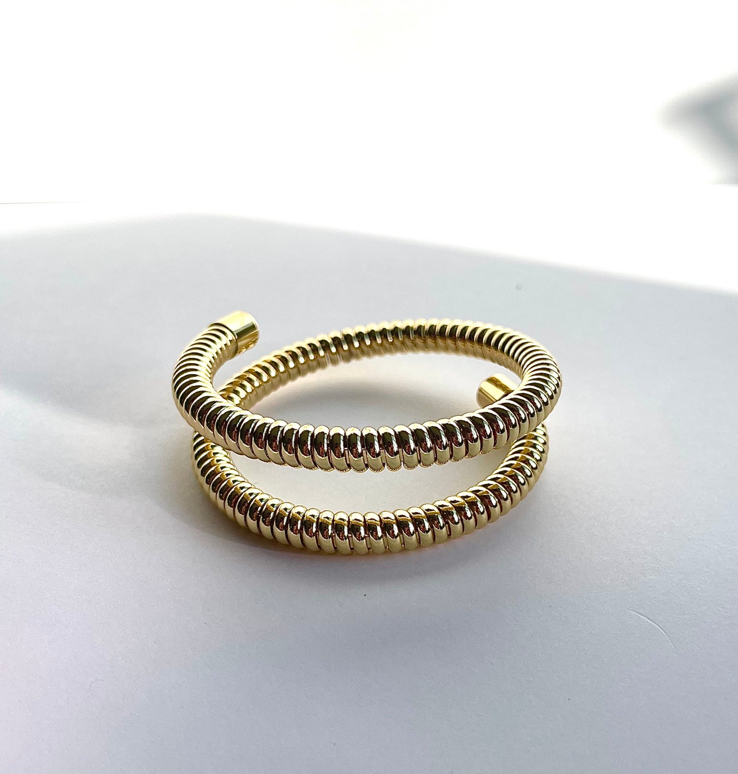 “Wrap Me Up” Gold Filled Coil Bangle Bracelet