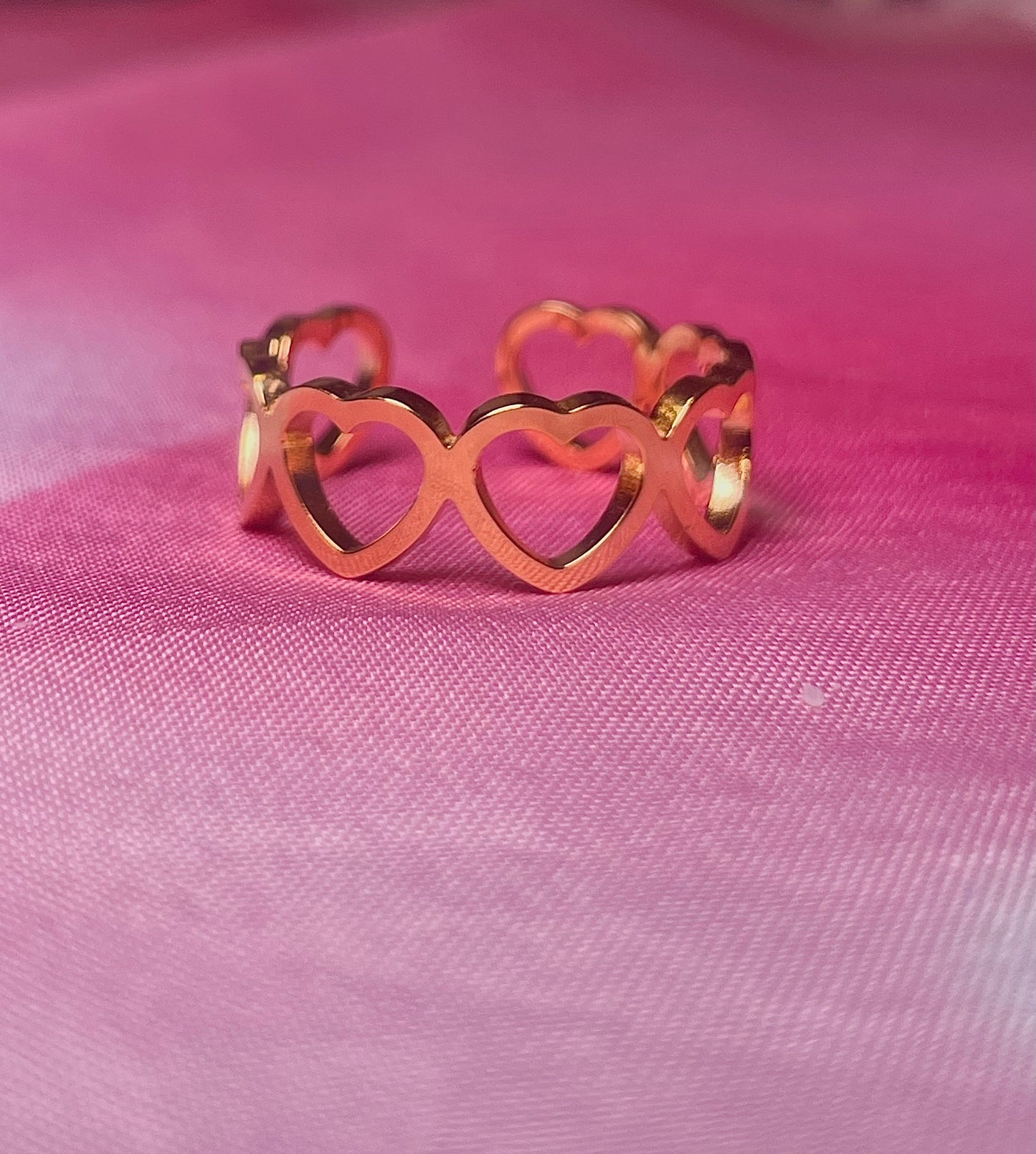 “Lotta Heart” Adjustable Gold Filled Heart Ring