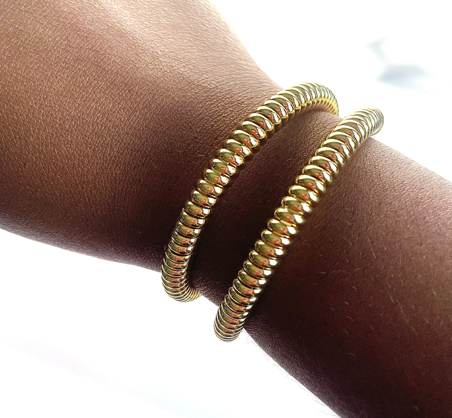 “Wrap Me Up” Gold Filled Coil Bangle Bracelet