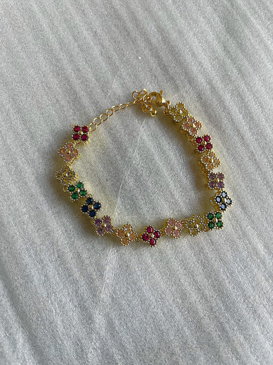 “Spring Dream” Gold Filled Floral Bracelet