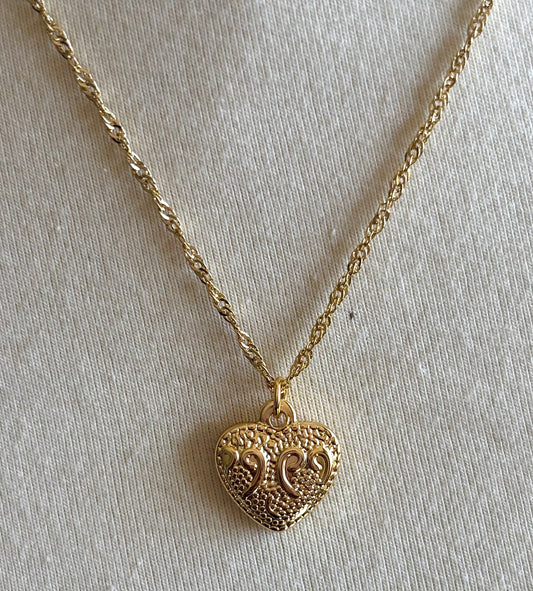 Artisanal Gold Filled Heart Necklace