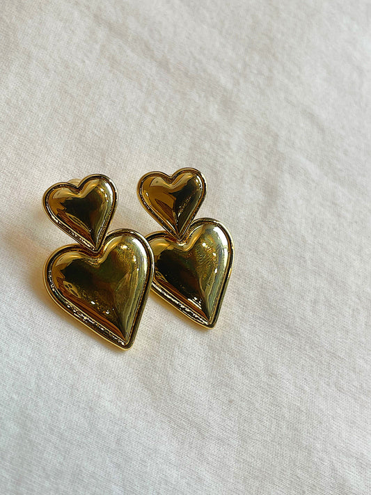 “Heart to Heart” Gold Filled Earrings