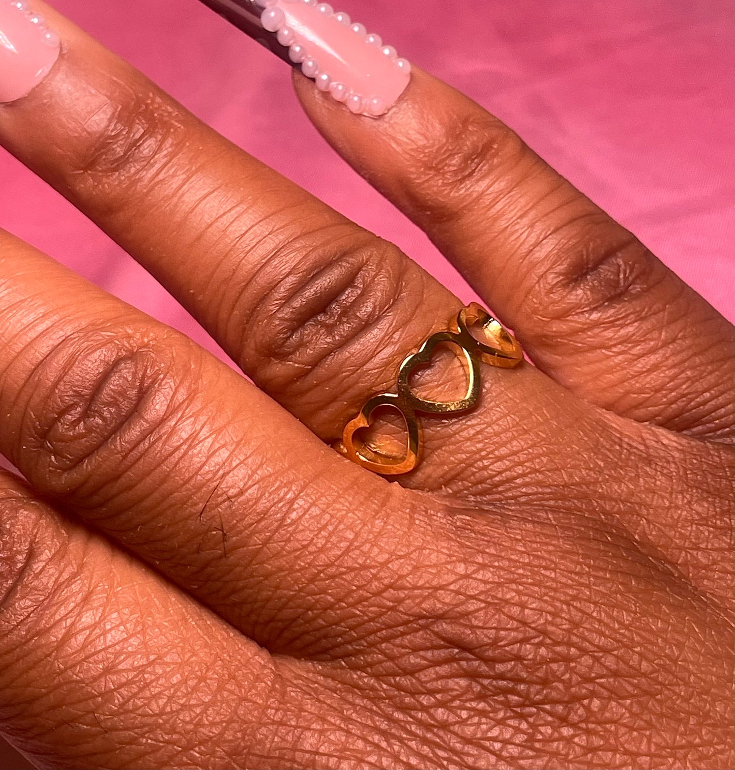 “Lotta Heart” Adjustable Gold Filled Heart Ring