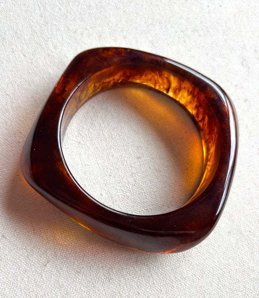 “90s” Brown Agate Bangle
