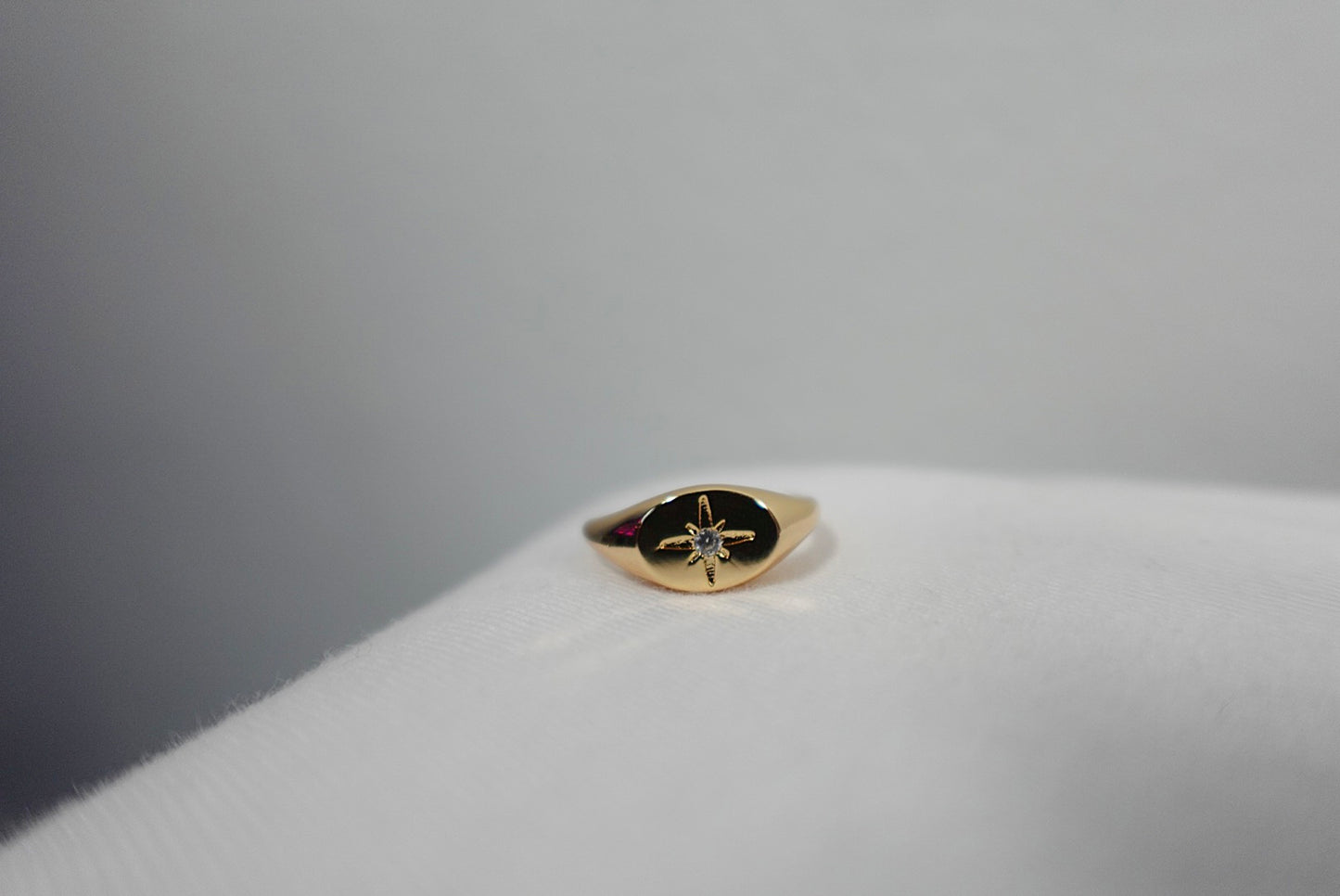 North Star Signet Gold Filled Ring