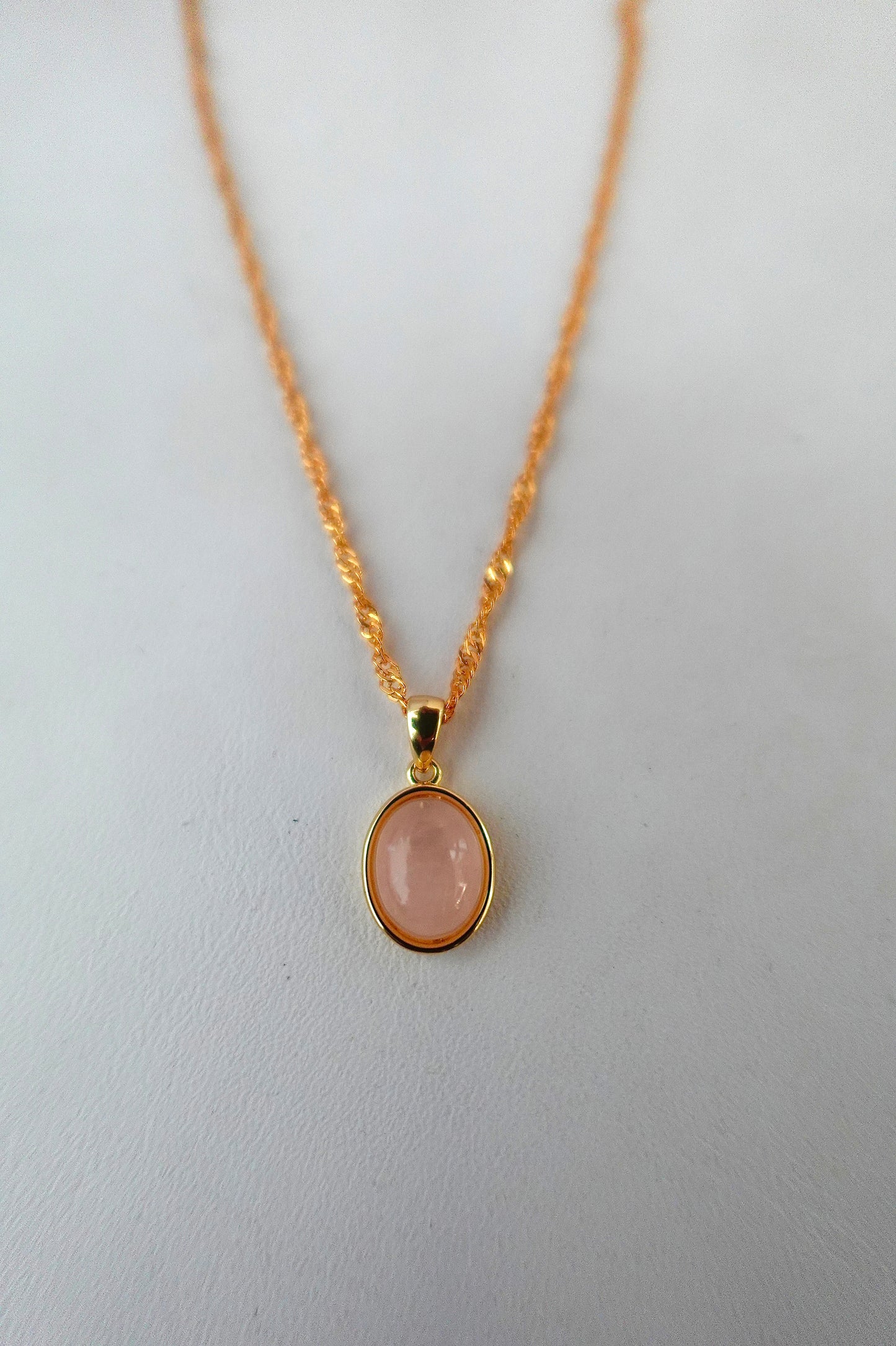 Rose Quartz Gold Filled Necklace