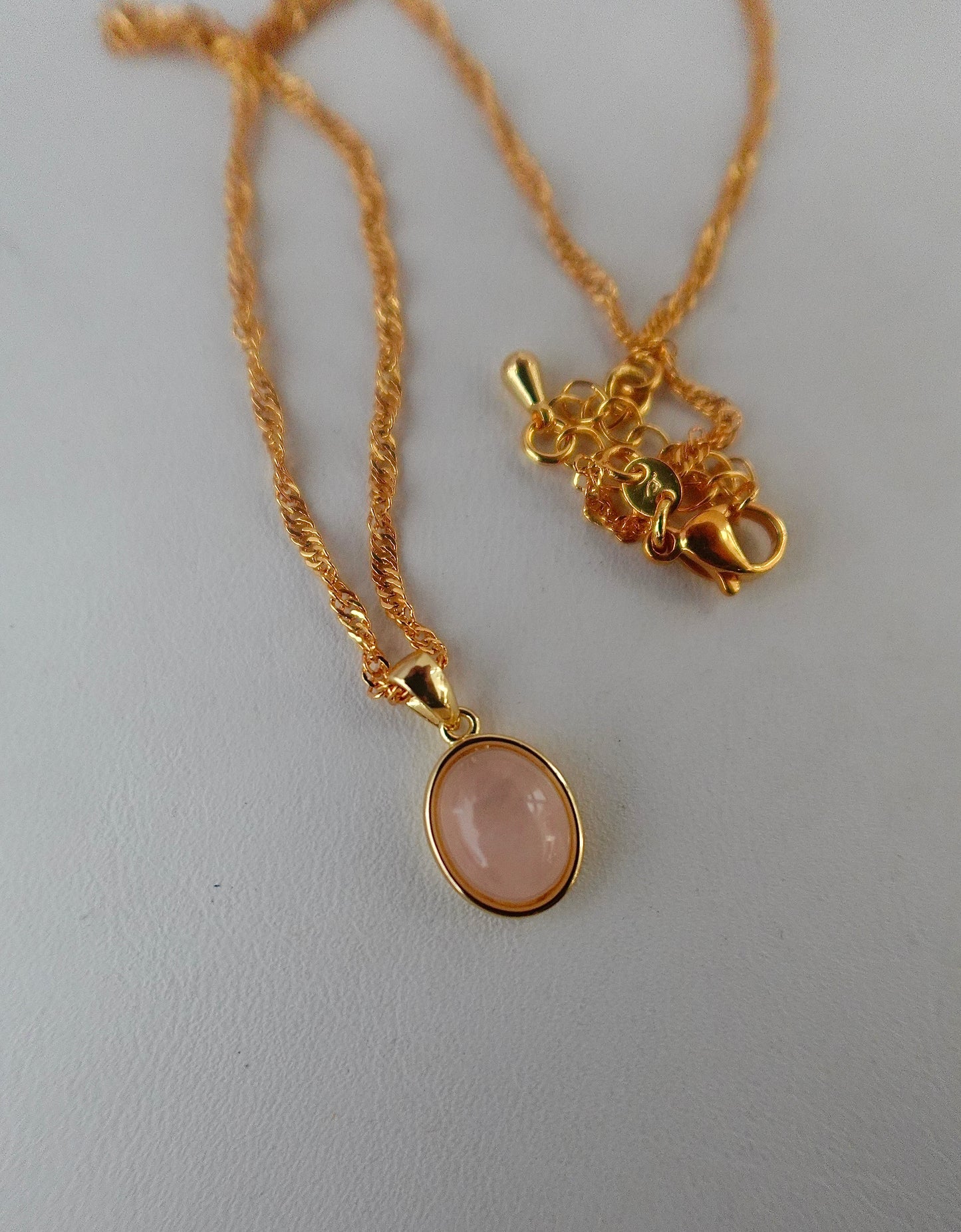 Rose Quartz Gold Filled Necklace