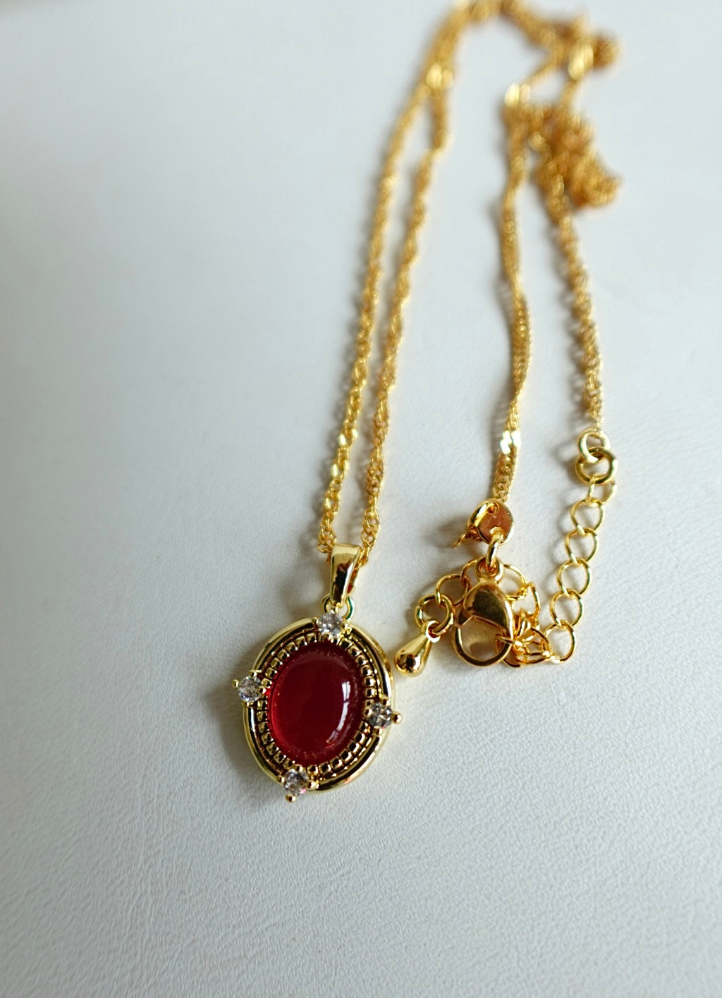 “Carmen” Red Carnelian Gold Filled Necklace