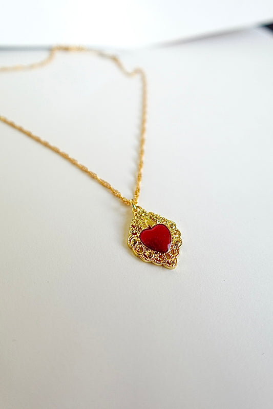 Queen of Hearts Gold Filled Necklace