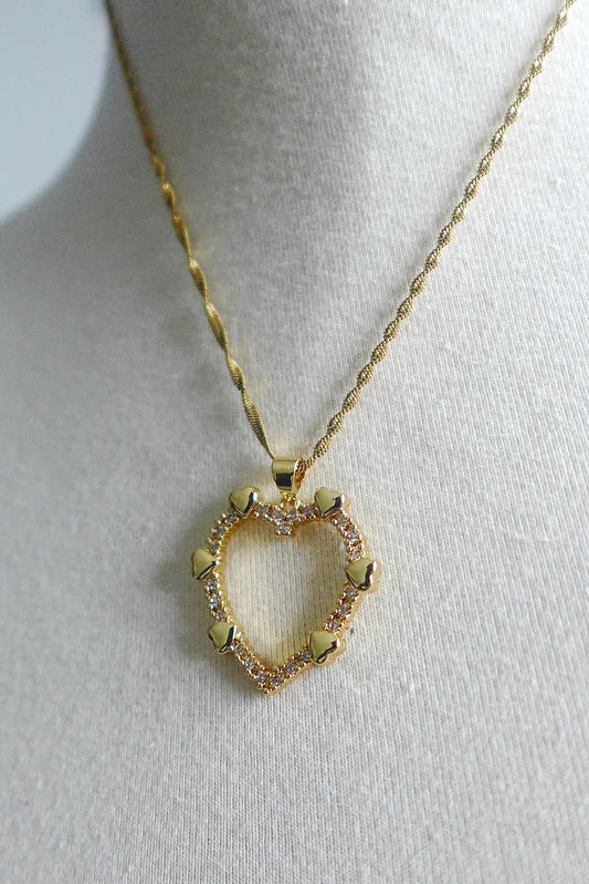 “Hearts Up” Heart Gold Filled Necklace