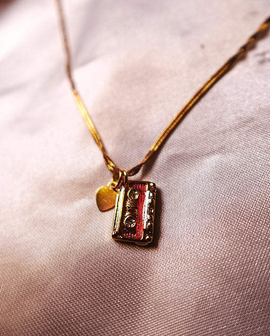 “Made You A Mixtape” Casette Tape with Heart Gold Filled Necklace