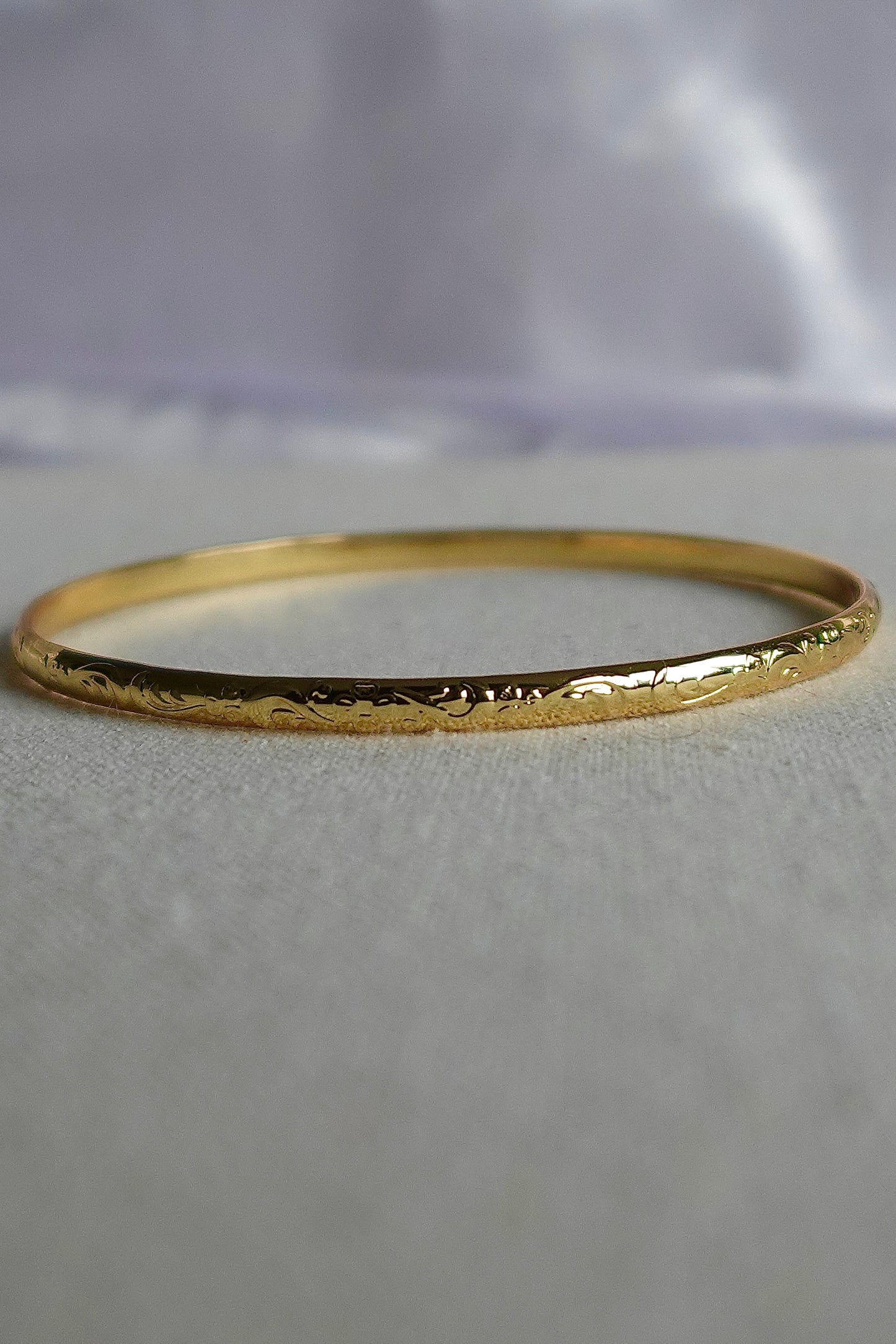 “Through The Grapevine”  Gold Filled Bangle Bracelet