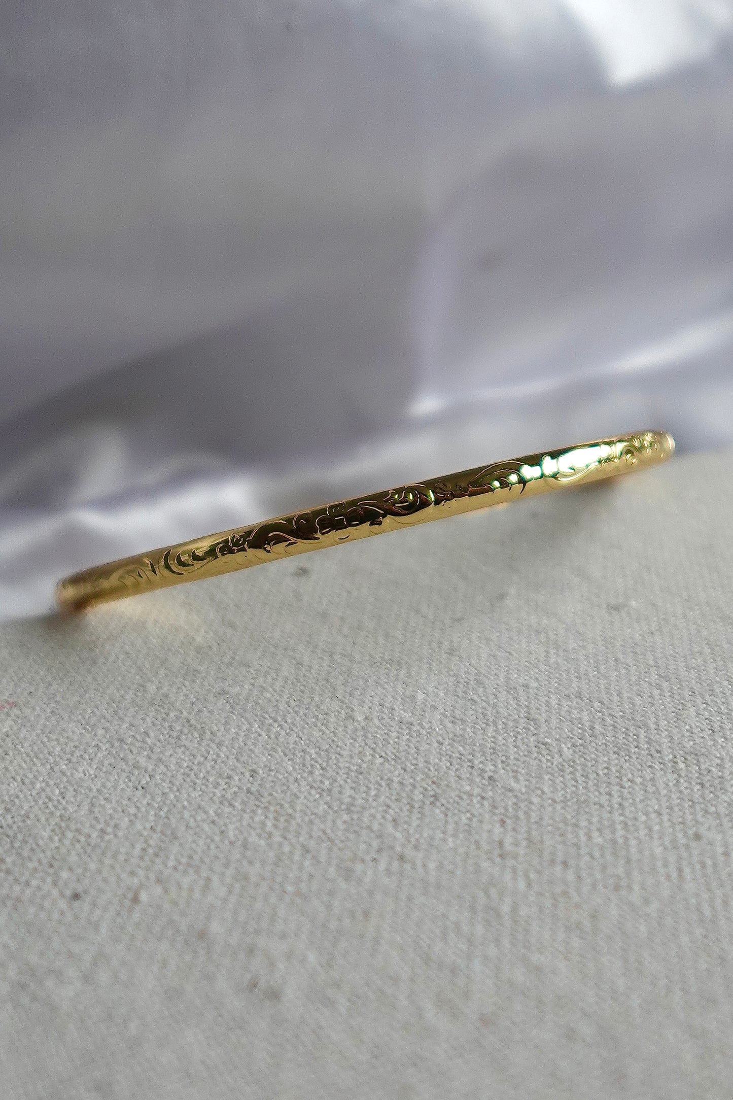 “Through The Grapevine”  Gold Filled Bangle Bracelet