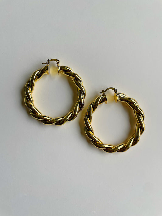 “After Hours” Gold filled Hoop Earrings