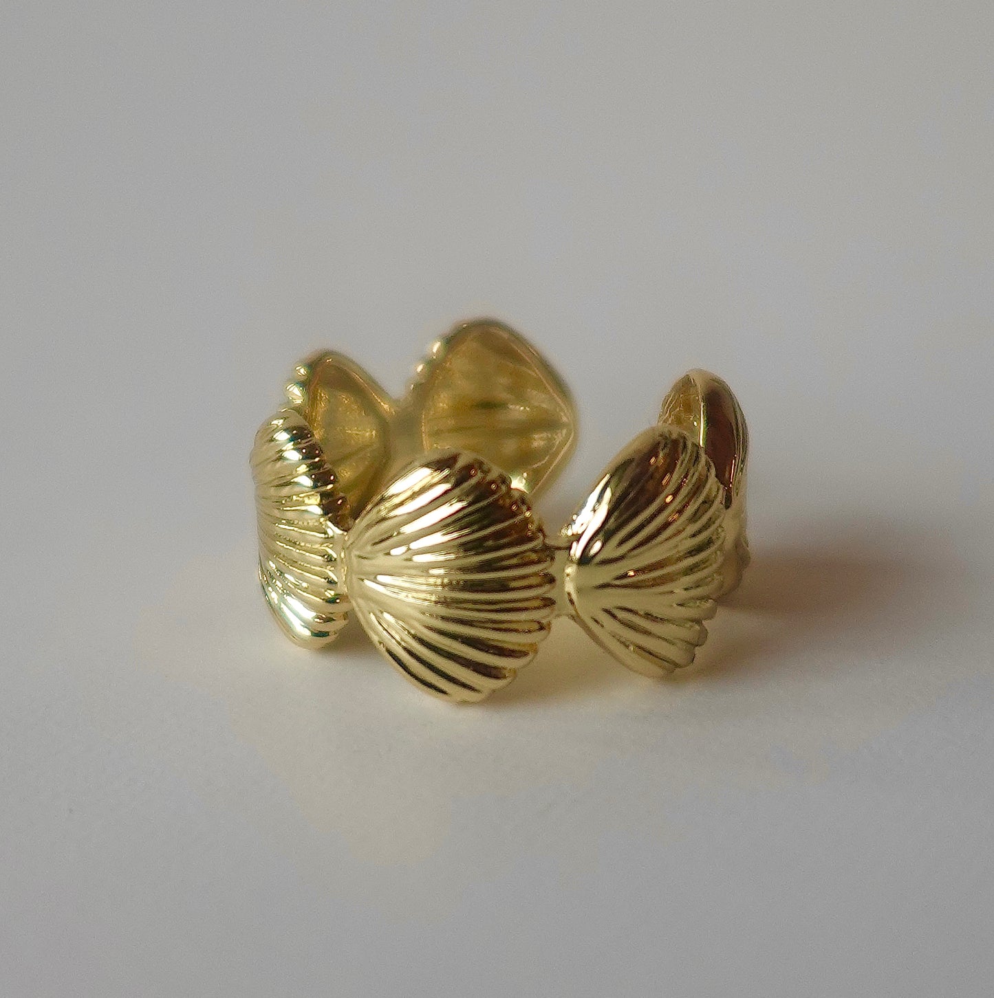 Seashell Gold Filled Adjustable Ring