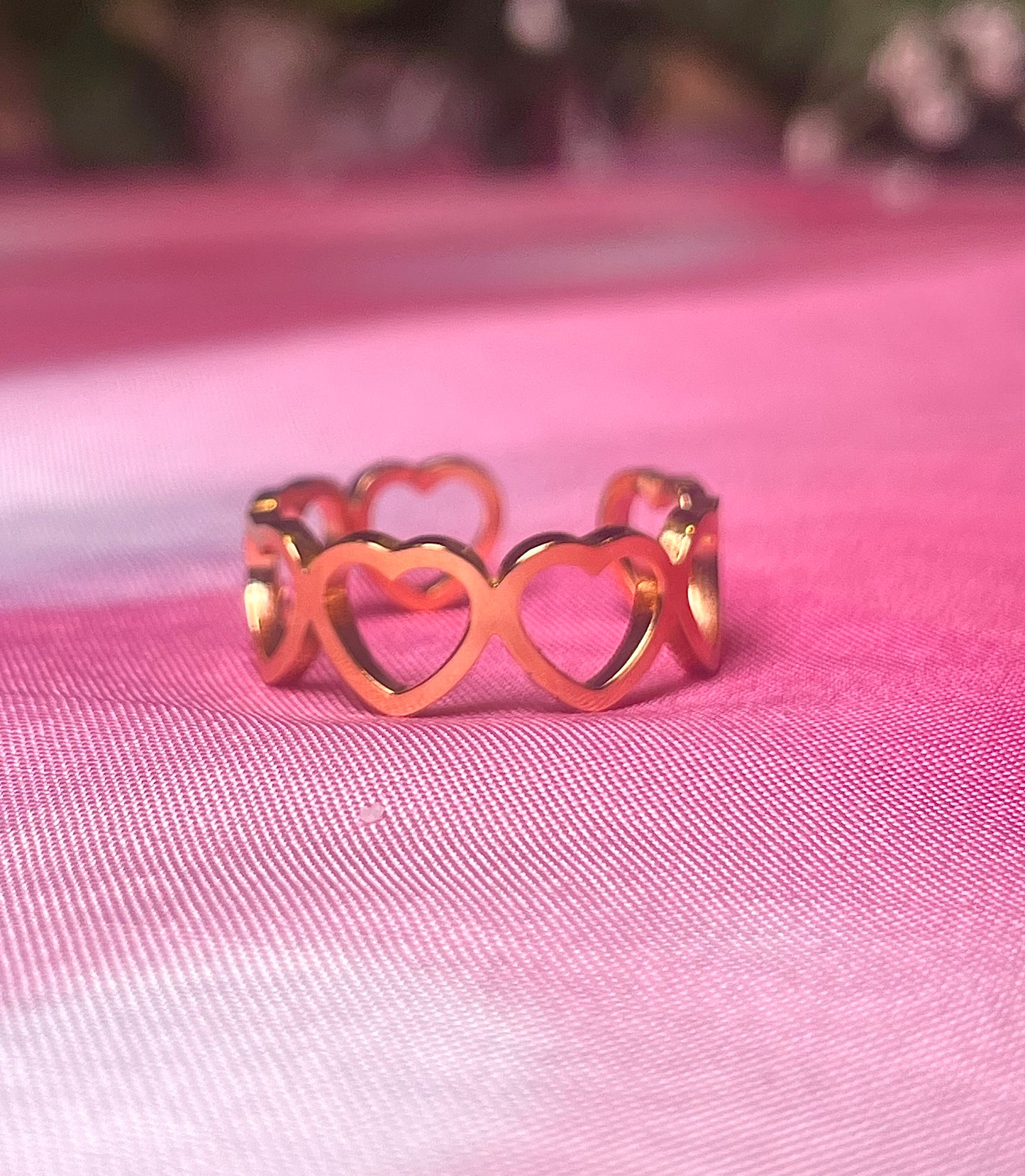 “Lotta Heart” Adjustable Gold Filled Heart Ring