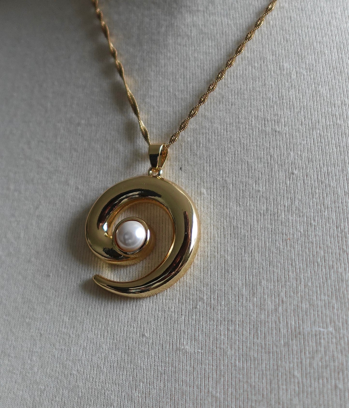 “Giselle “ Gold Filled 17.5” Statement Pearl Necklace