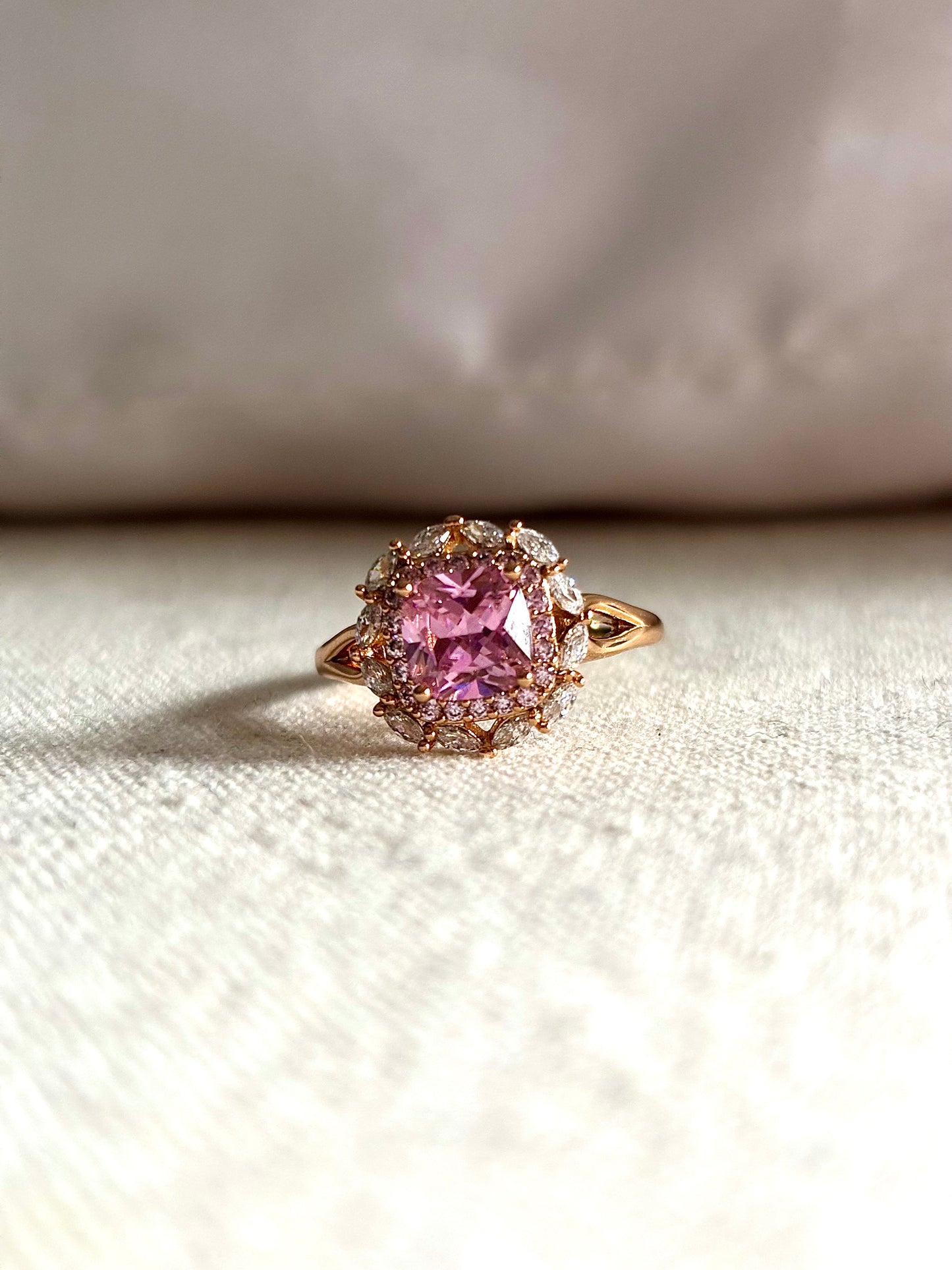 “Pretty In Pink” Adjustable Gold Filled Ring